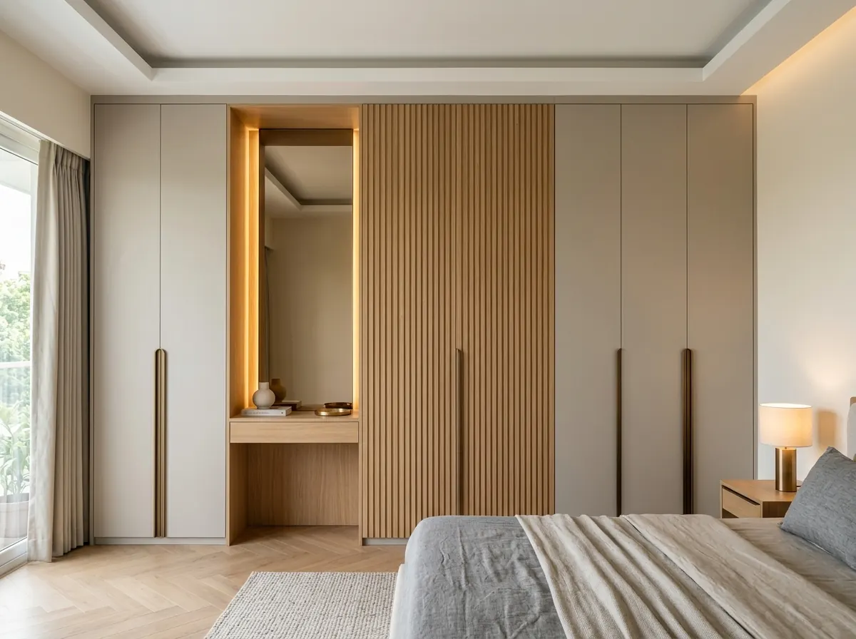Floor-to-Ceiling Modular Wardrobe Suite — Bedroom interior in Malad West, Mumbai