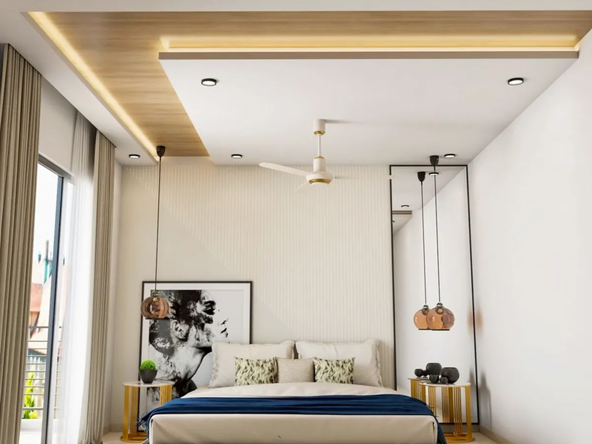 Compact Guest Bedroom with Built-In Study & Wardrobe — Bedroom interior in Goregaon West, Mumbai