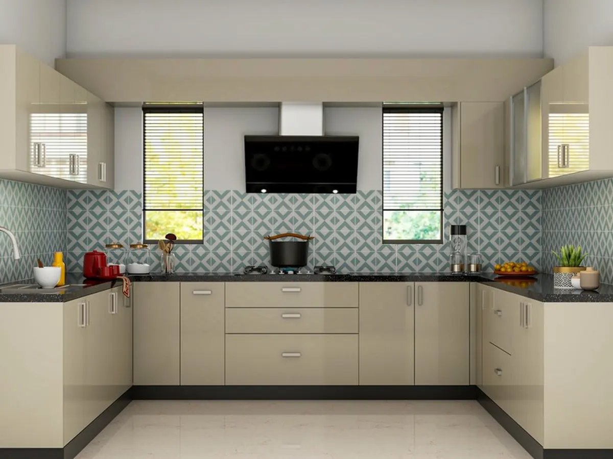 Compact Mumbai Flat Kitchen with Tandem Pullouts — Kitchen interior in Malad West, Mumbai