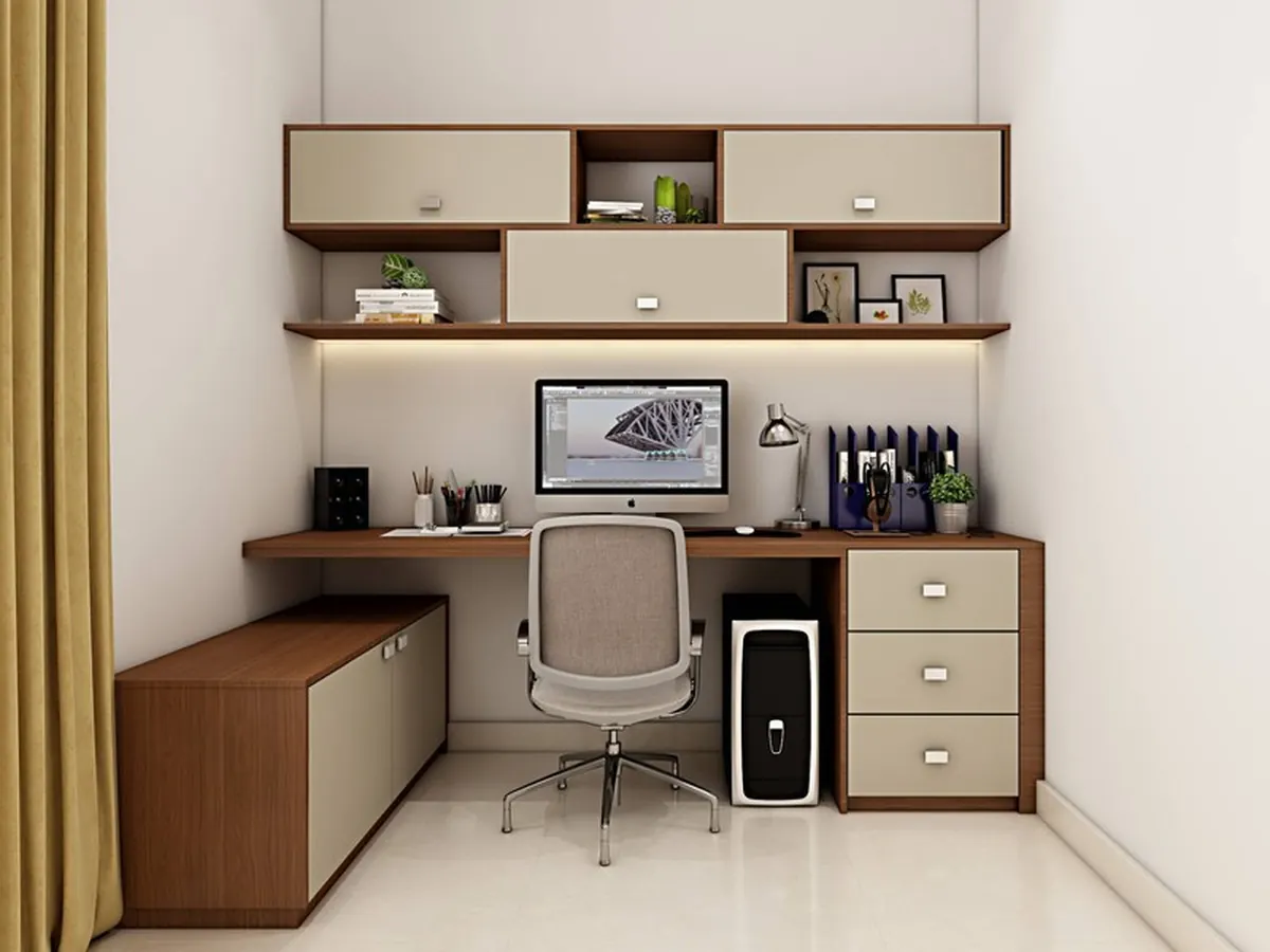 Architectural Design Studio with Fluted Wood Slats — Office interior in Borivali West, Mumbai