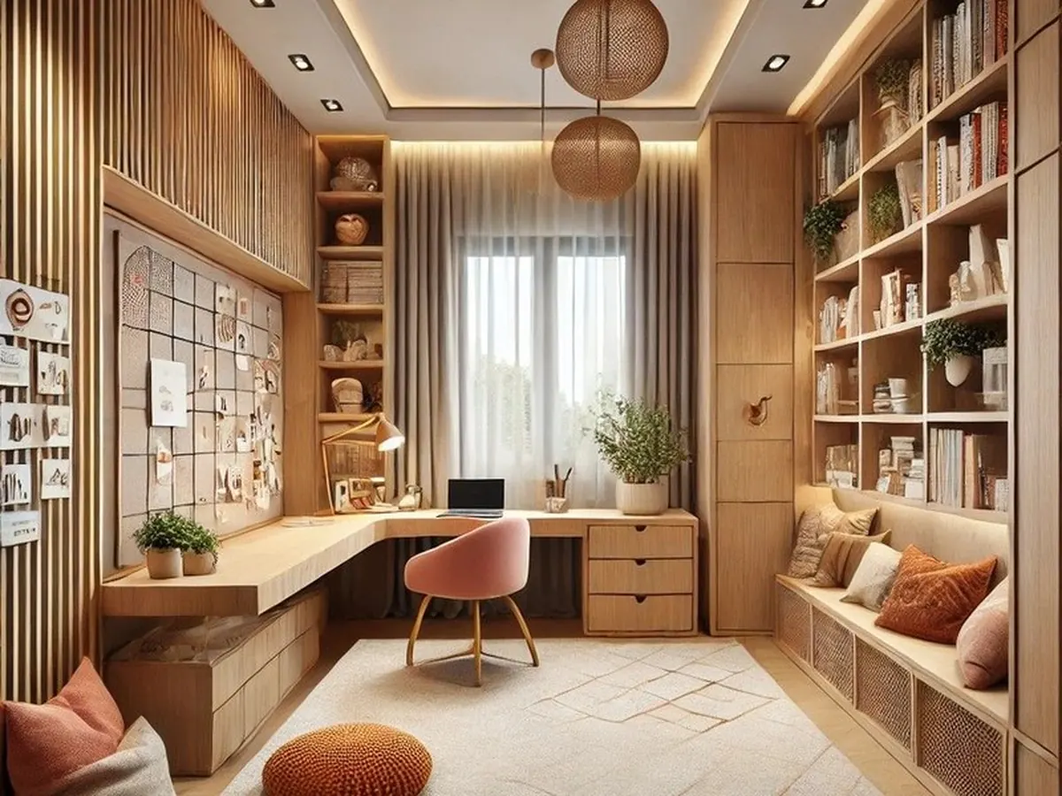 Modern Open Workstation Floor with Linear Lighting — Office interior in Powai, Mumbai